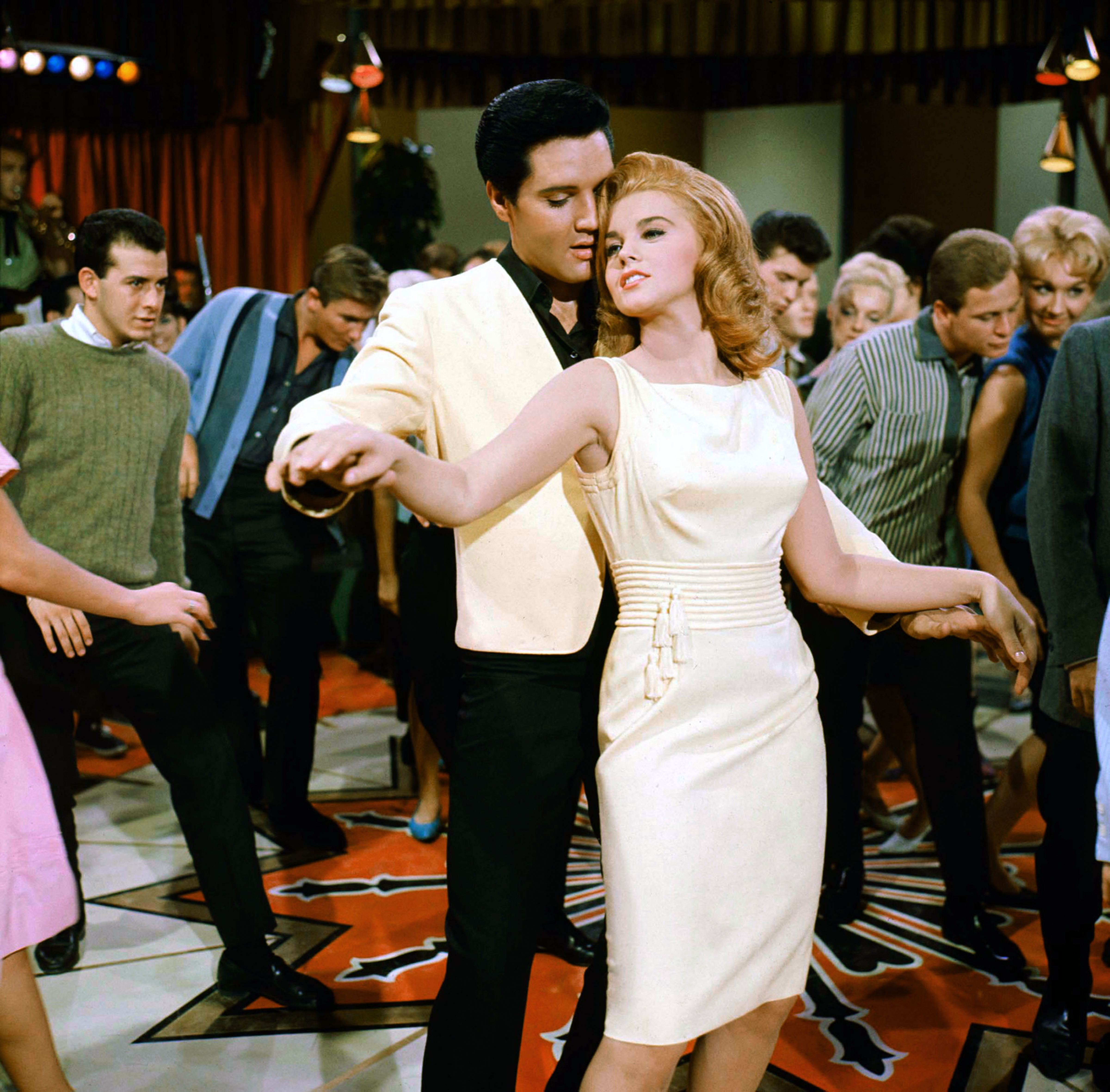 American singer and actor on the set of Viva Las Vegas, directed and produced by George Sidney. (Photo by Sunset Boulevard/Corbis via Getty Images)