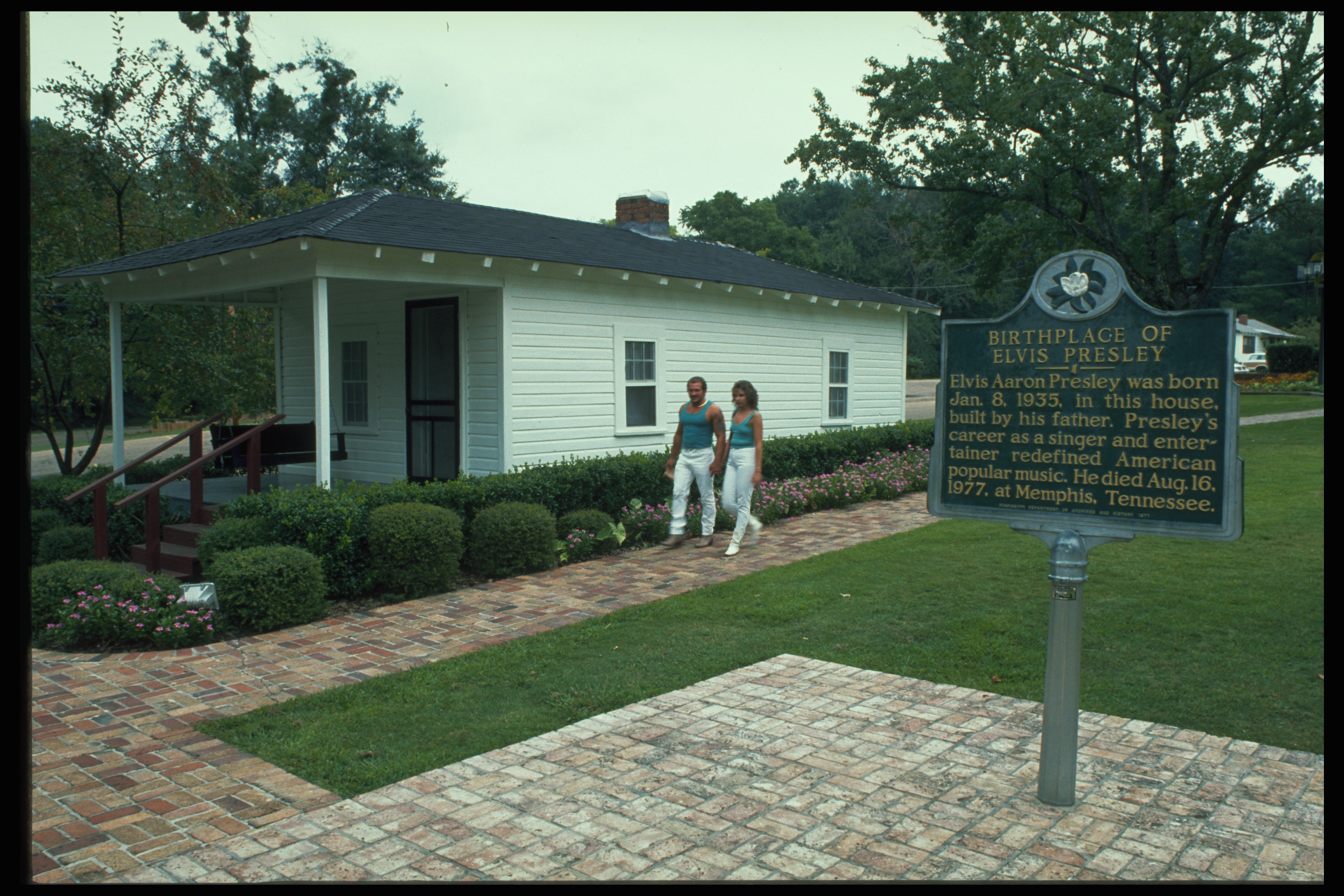 The Tupelo, Mississippi home of Elvis Presley. Presley was born in this house on January 8, 1935. (Photo by Philip Gould/Corbis via Getty Images)