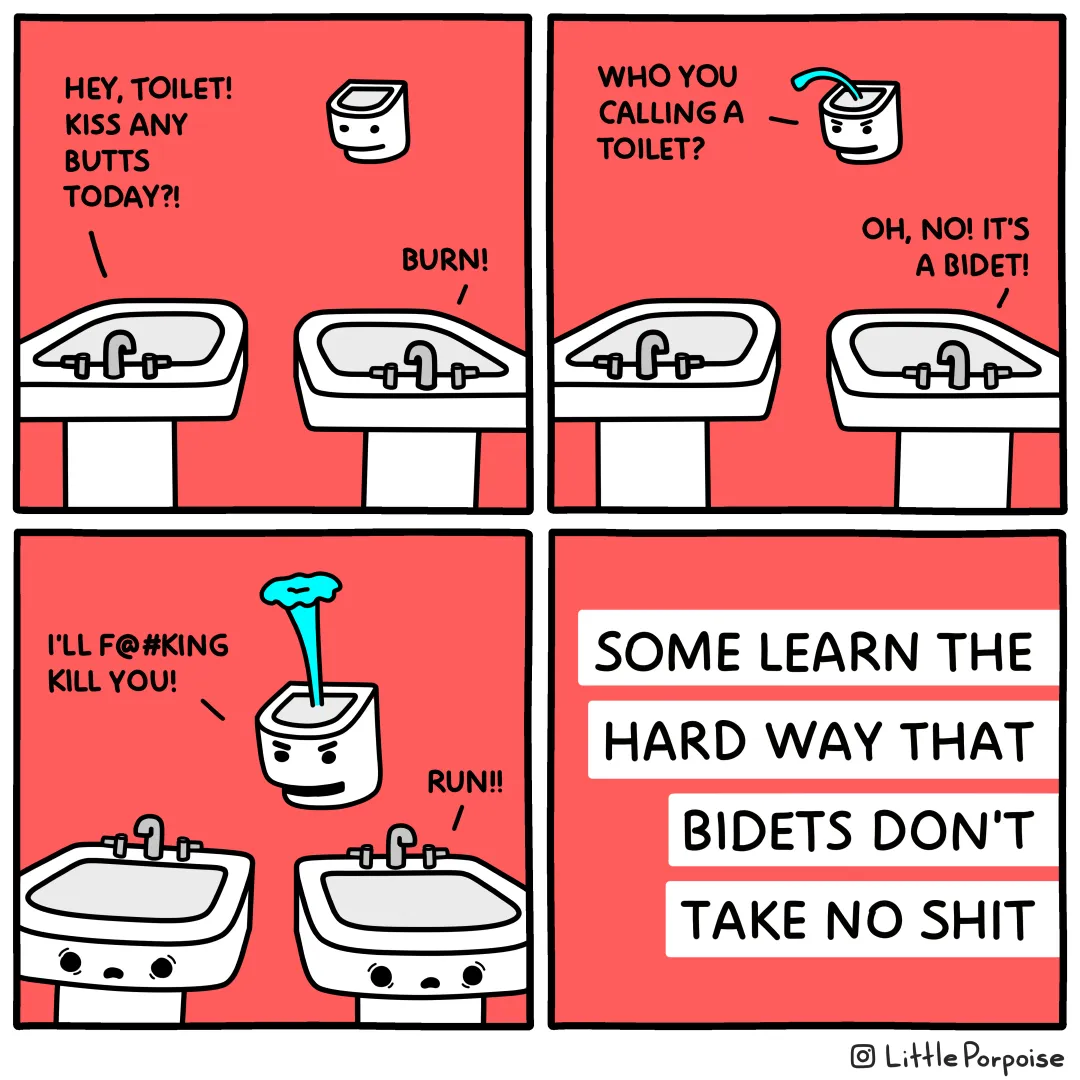 Bidet's are all business.