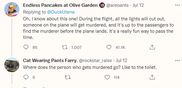 mystery flight response tweet
