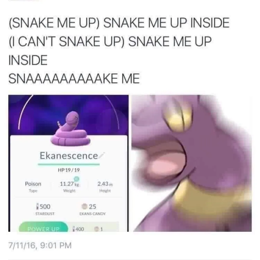 text of the evanescence song wake me up inside being used to make fun of a pokemon