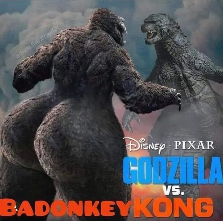 image of godzilla and king kong animated by pixar