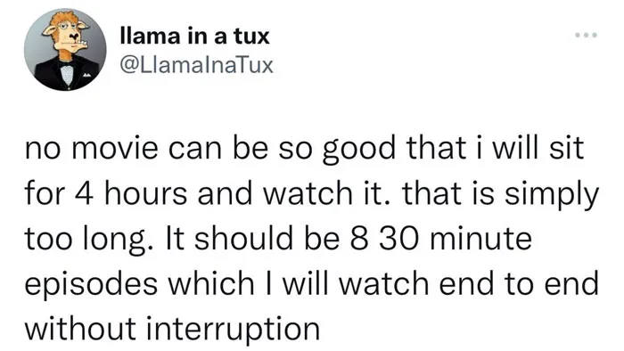 how to watch long movies tweet