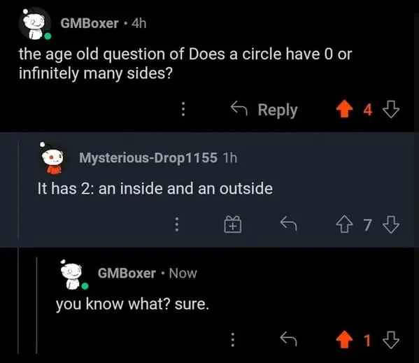 how many sides does a circle have