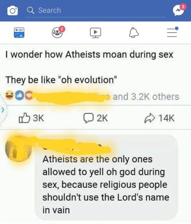 atheists oh evolution