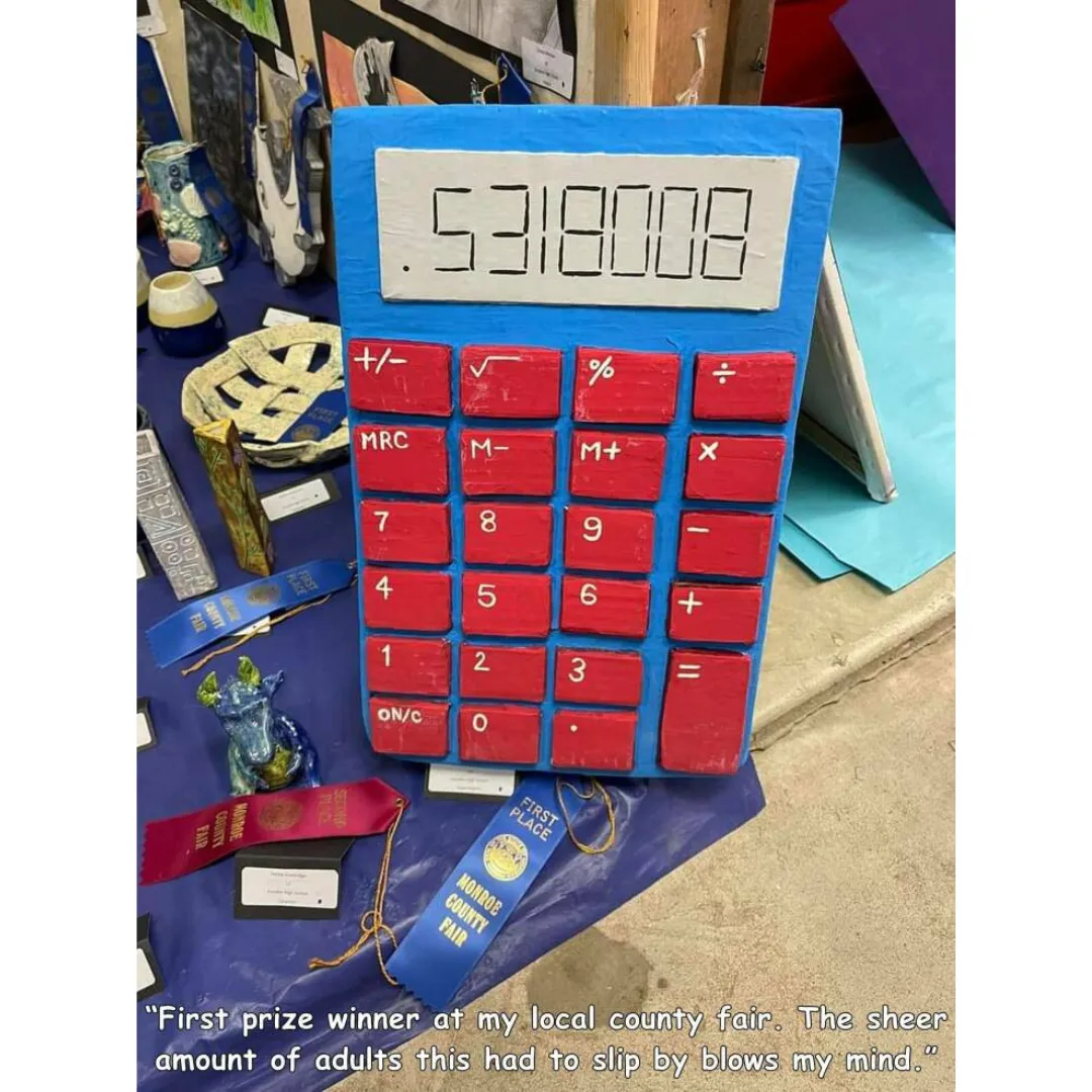 calculator with boobies typed into it