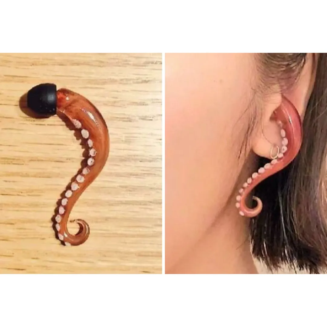 image of earbuds shaped like octopus legs