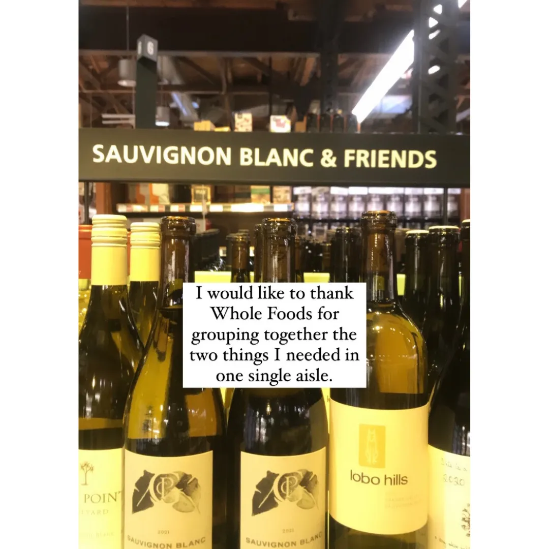 An image of wine from whole foods