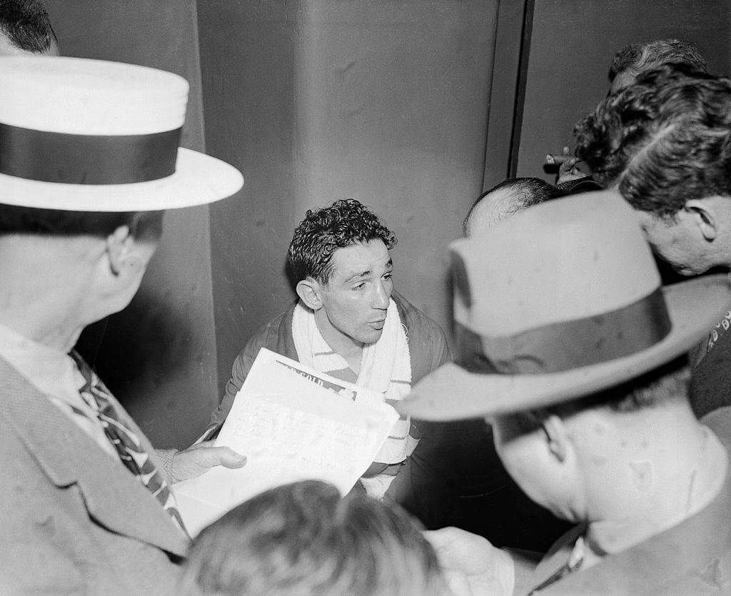 Wille Pep Greets Reporters In Locker Roo