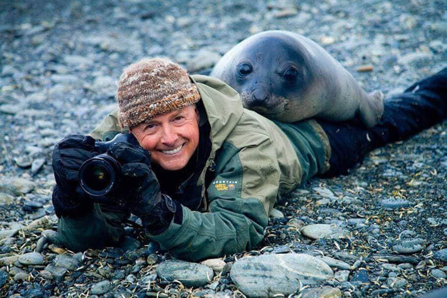 seal doesn't want its picture taken