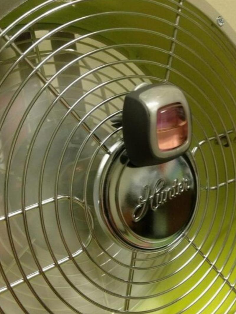 attach a car air freshener to your fan hack