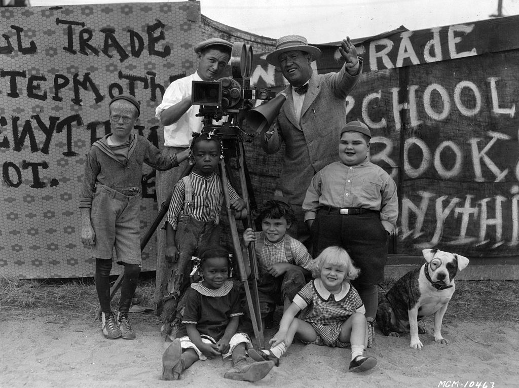 the little rascals standing by camera the little rascals standing with film director robert mcgowan
