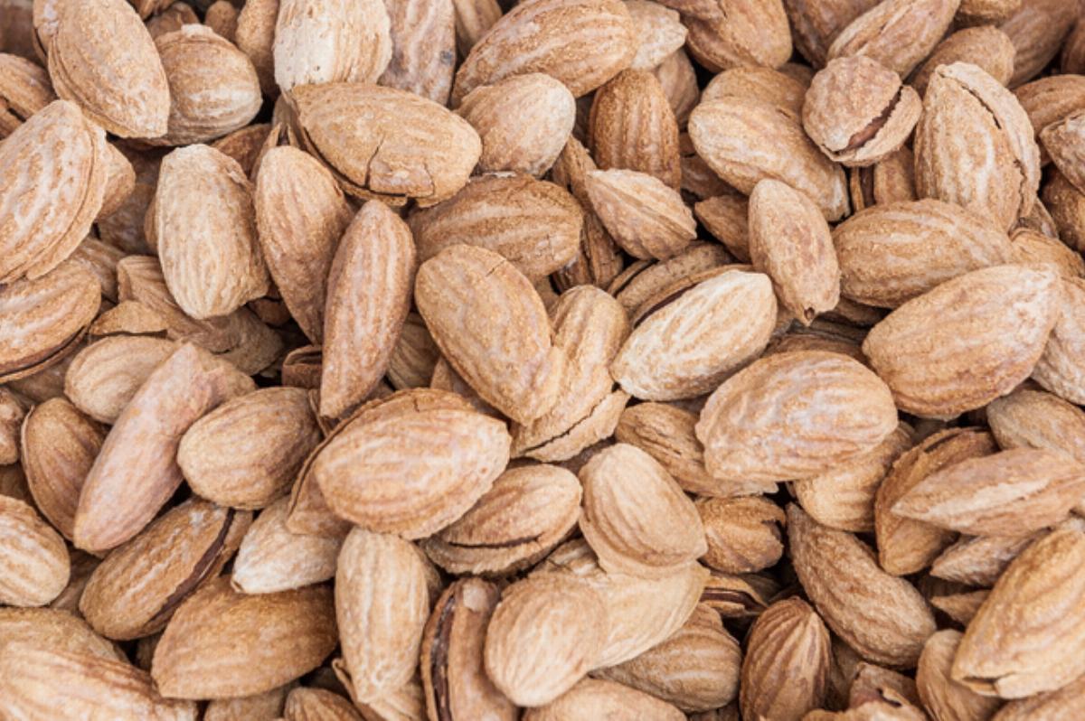 Almonds lower LDL cholesterol, which prevents cardiovascular disease Almonds sold at shuk hacarmel market in Tel Aviv, Israel
