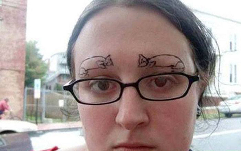 bad eyebrows 27 a woman with cat eyebrows
