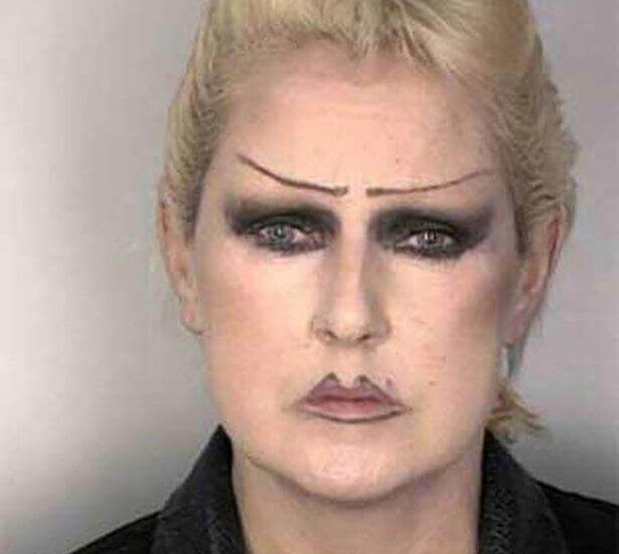 bad eyebrows 21 mugshot of a woman with sad eyebrows