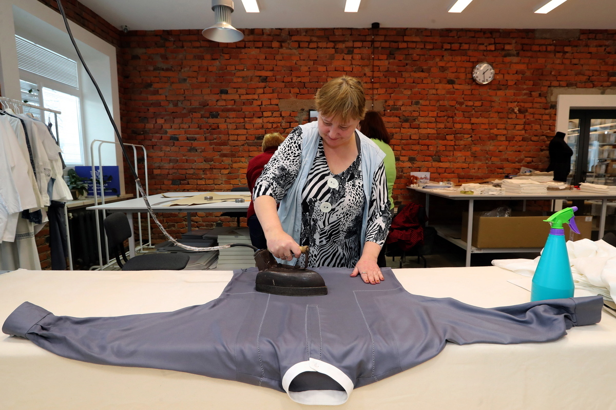 iron woman ironing