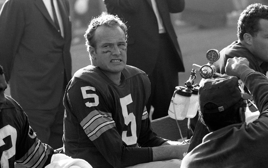 Paul Hornung-496907666 LOS ANGELES, CA - JANUARY 15, 1967: Runningback Paul Hornung #5 of the Green Bay Packers watches the action from the sidelines during Super Bowl I on January 15, 1967 against the Kansas City Chiefs at the Los Angeles Memorial Coliseum in Los Angeles, California. The Packers beat the Chiefs, 35-10 to win the professional football World Championship.