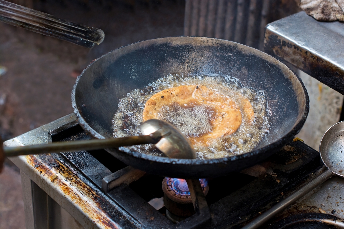soda grease in the pan