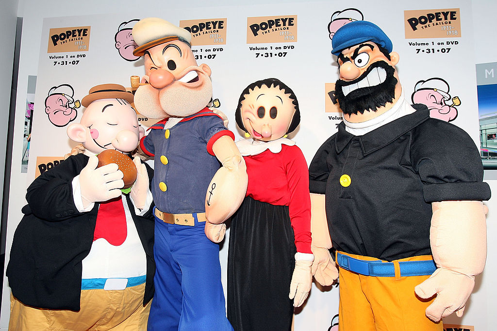 the whole popeye crew 97724030 costumed popeye characters