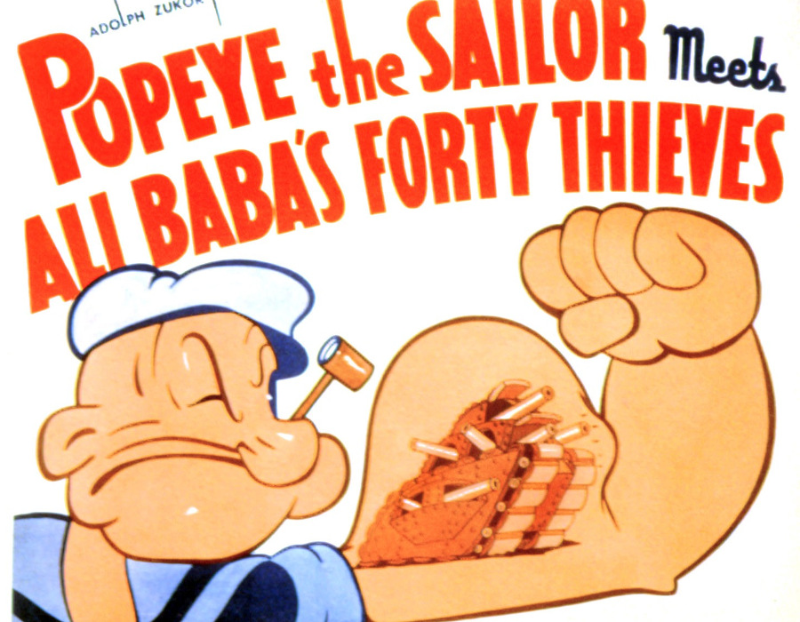 popeye poster popeye flexing his arm