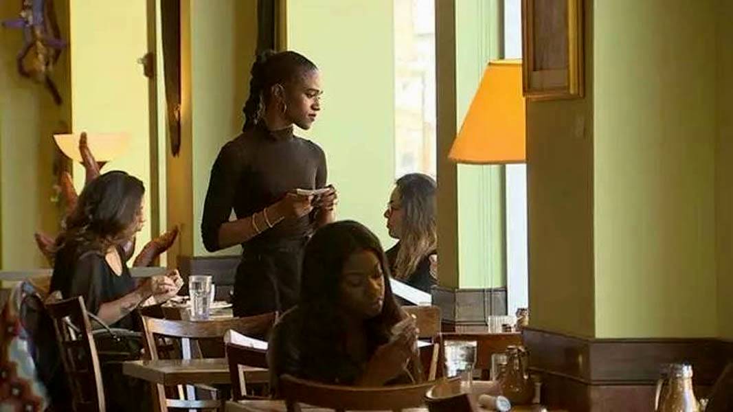 taking food orders in restaurant