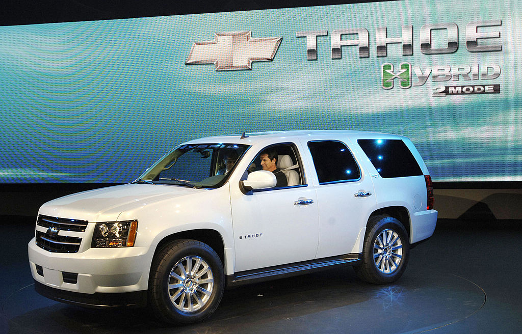 White Tahoe hybrid 