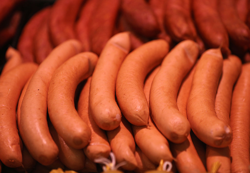 sausage 1130394308 sausage on display at a butcher shop
