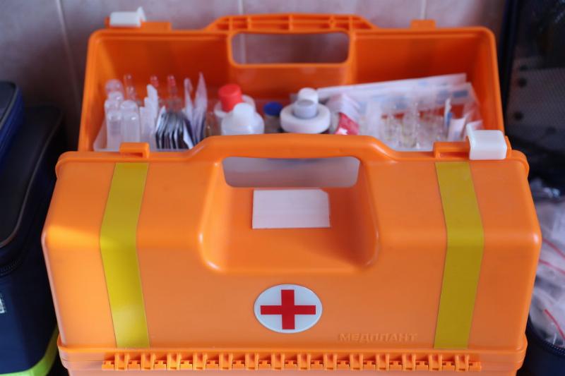 A paramedic's first aid kit.