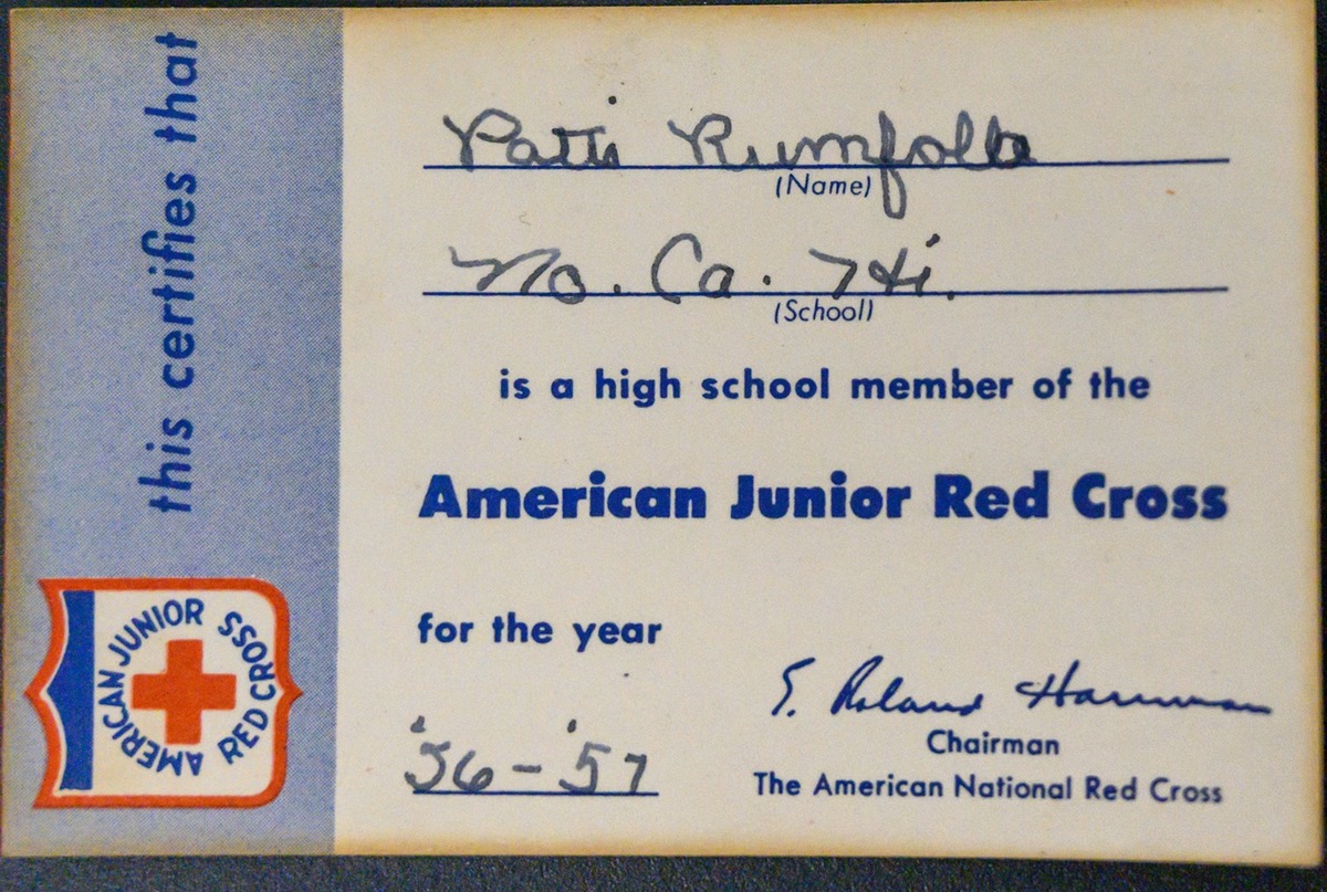 junior red cross identification card