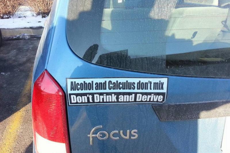 don't drink and derive dont drink and derive bumper sticker