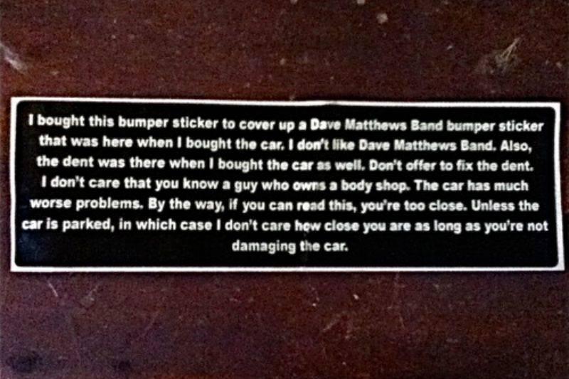 dave matthews band dave matthews band bumper sticker