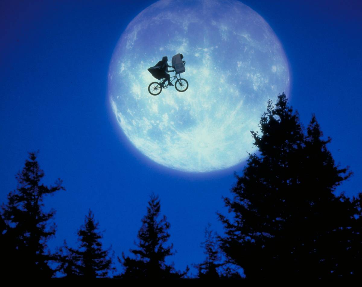 Flying in front of the moon 