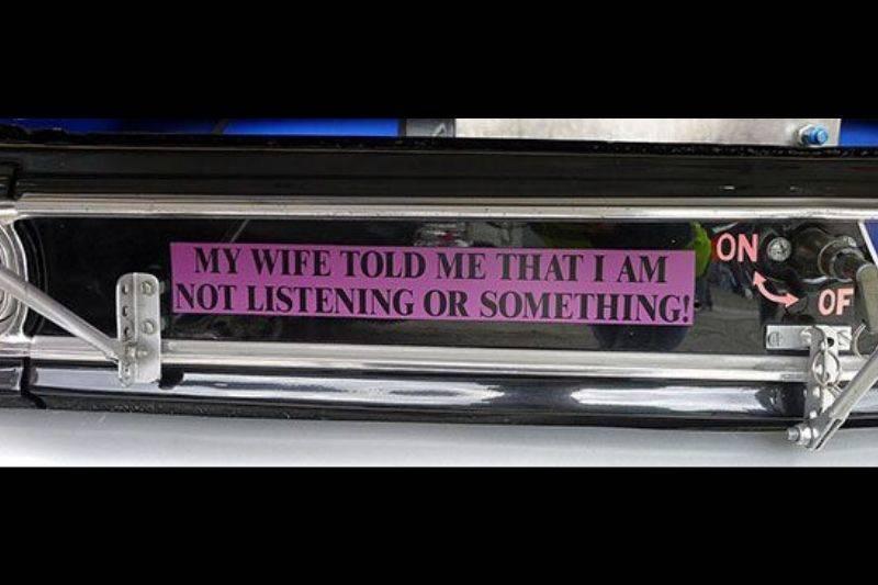 not listening not listening or something bumper sticker