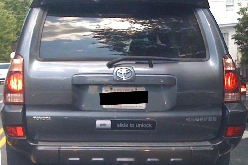 slide to unlock slide to unlock bumper sticker