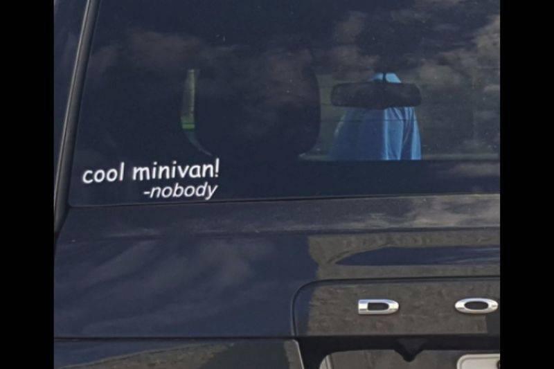 minivan reality minivan reality bumper sticker
