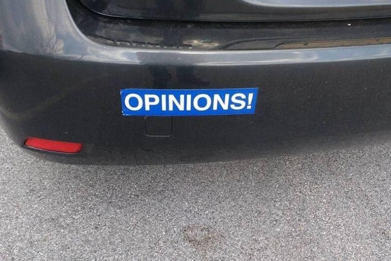 opinions bumper sticker opinions! bumper sticker