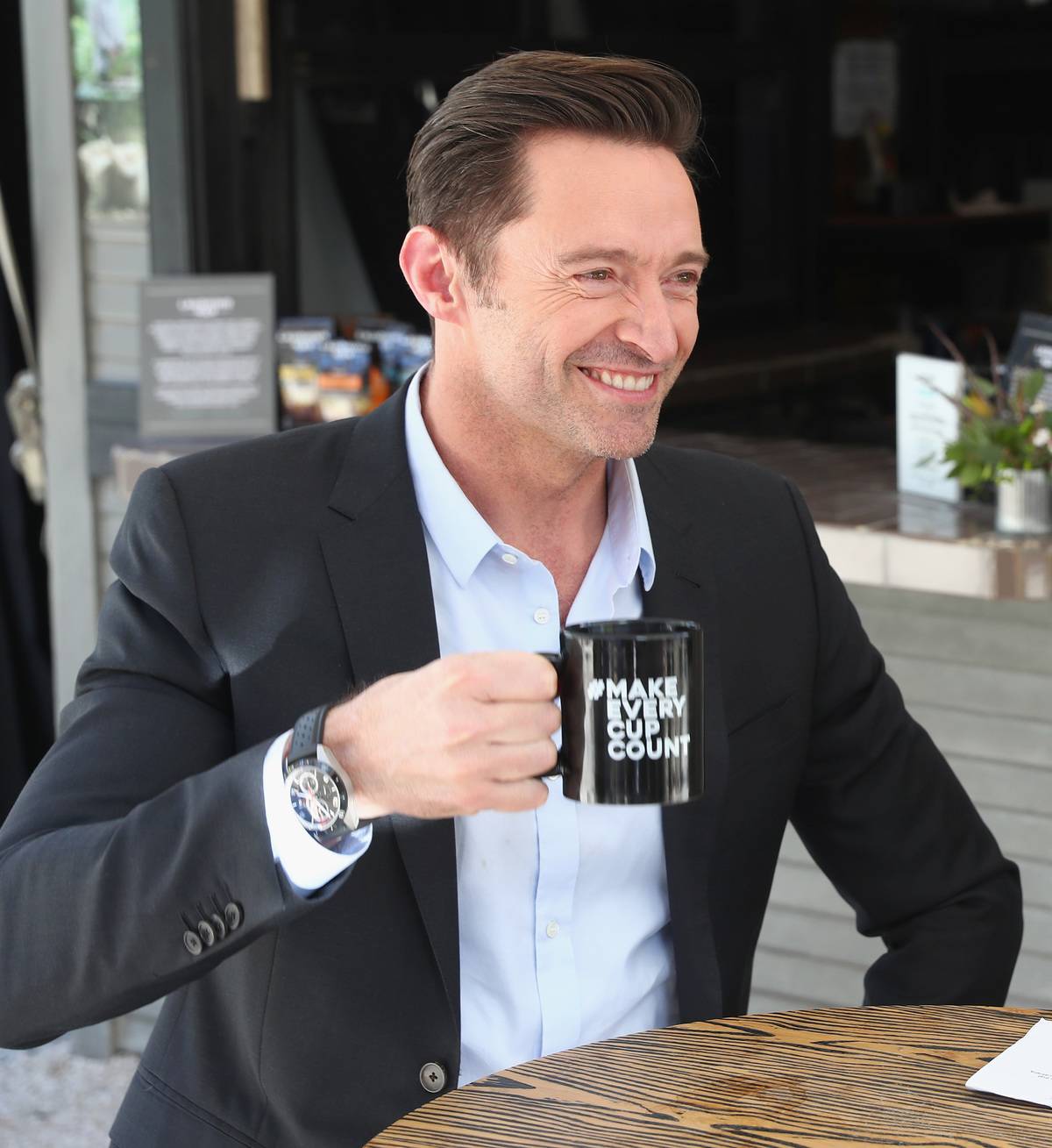 Hugh Jackman Owns The Laughing Man Coffee Shop