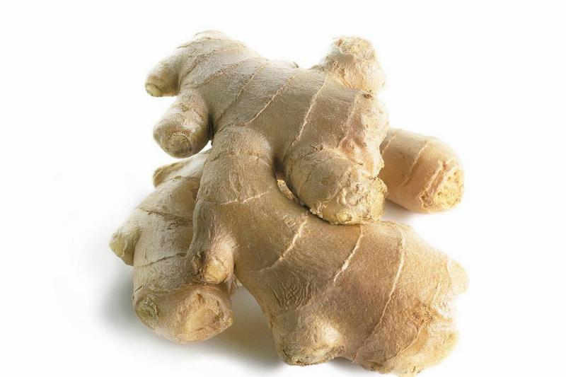 ginger 629375025 a few pieces of ginger against a white background