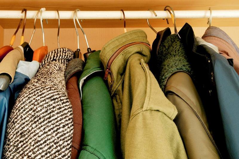 inside of coat closet