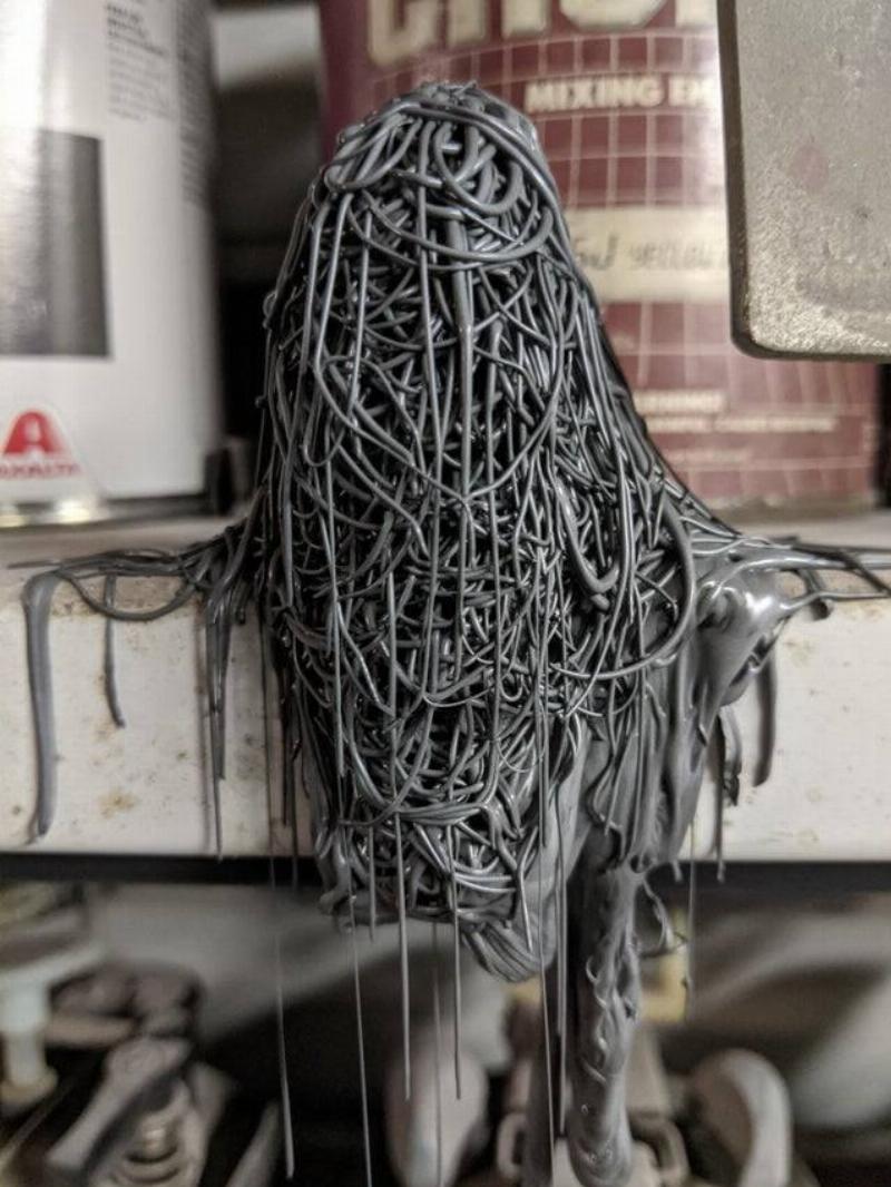 paint can exploded and the paint looks weird