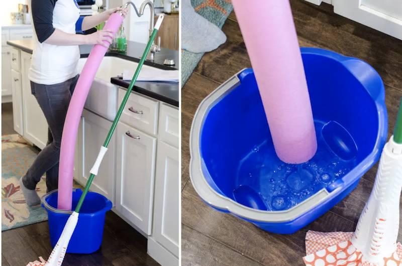 Pool Noddle and Mop Bucket Pool Noddle and Mop Bucket
