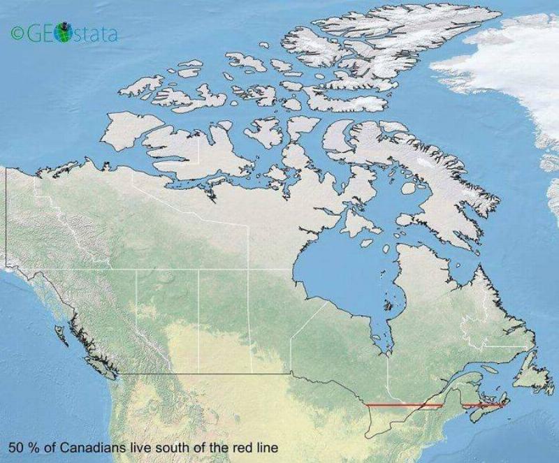 Where most Canadian population live