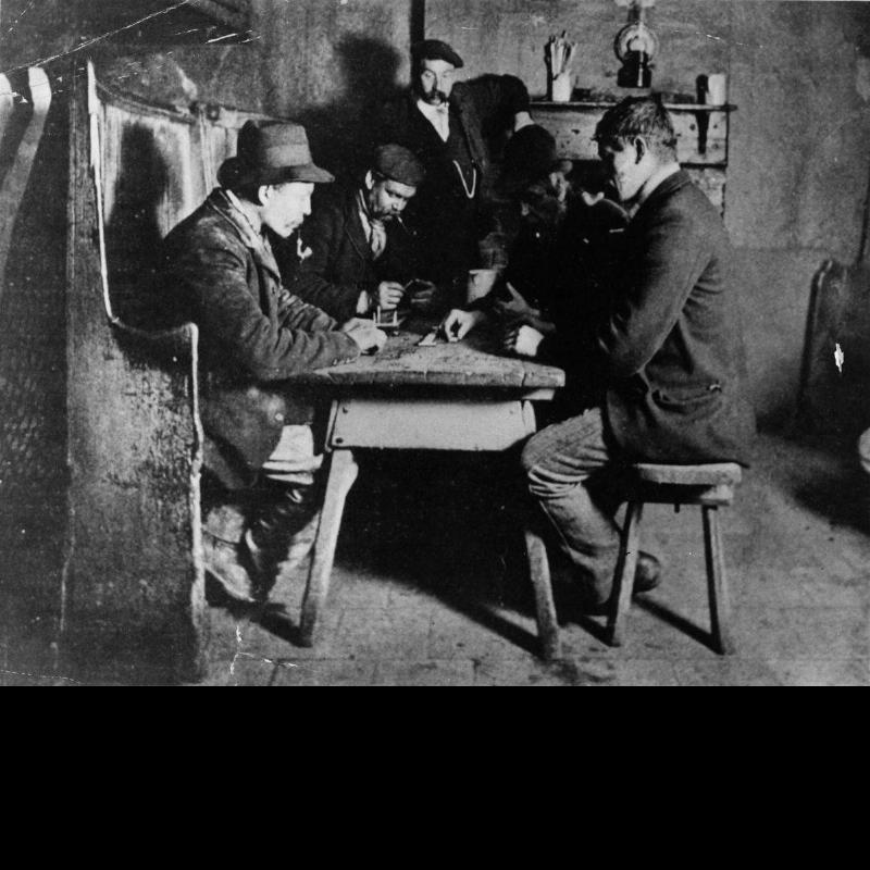 card games-3348719 Men play card games in a tavern in 1860.
