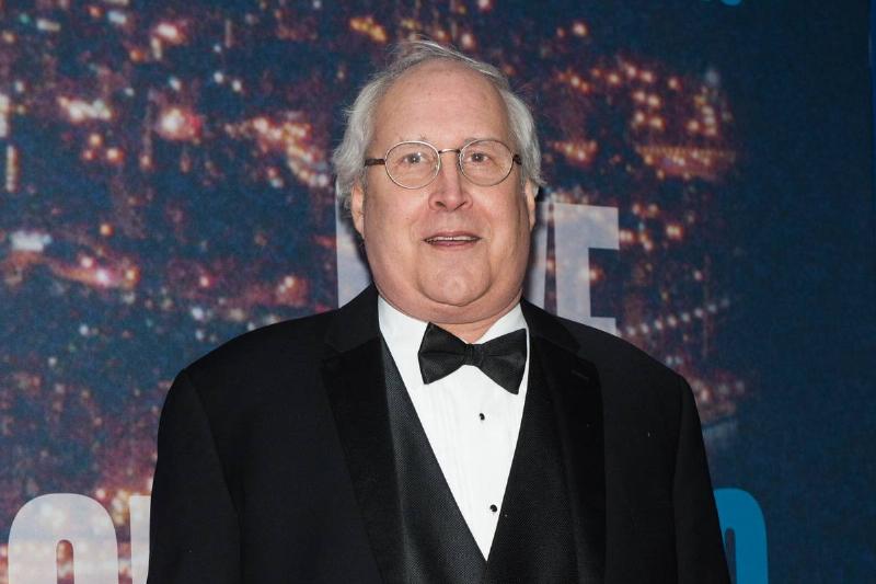 Chase - 463549926 Chevy Chase attends the SNL 40th Anniversary Celebration at Rockefeller Plaza.