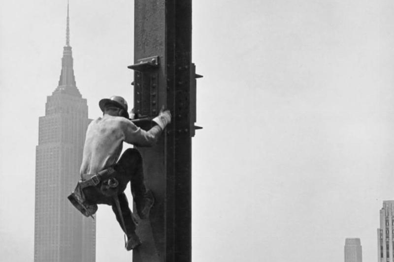 Man on a girder 