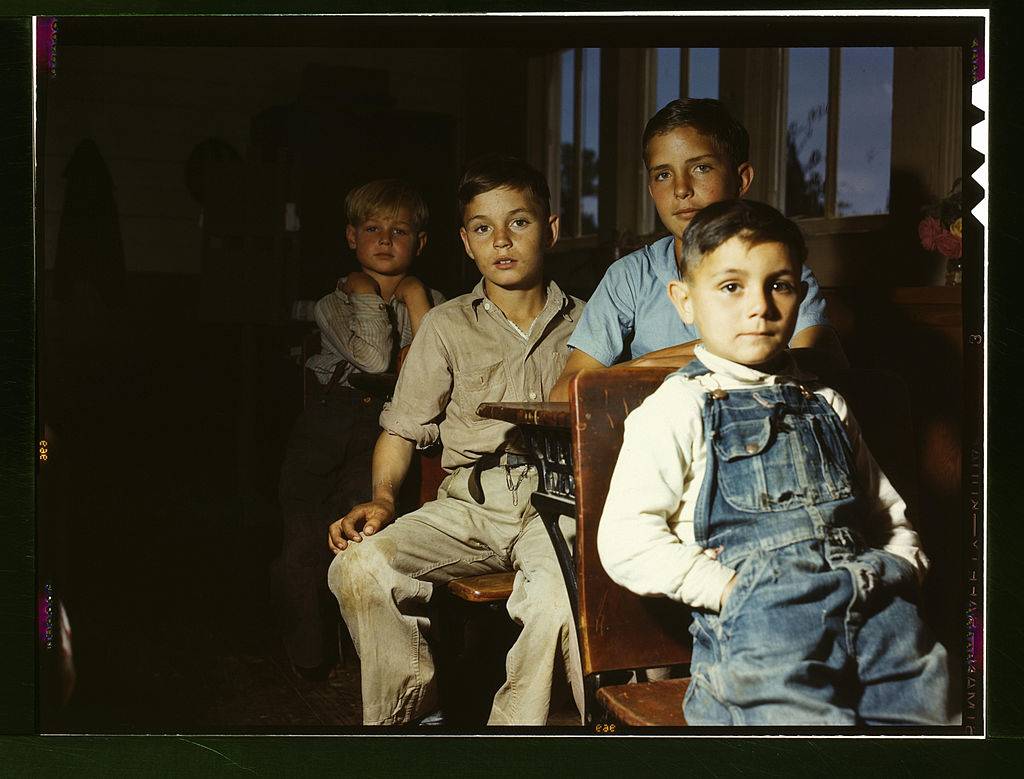 Children at school 