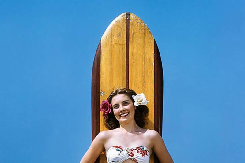 Girl with surfboard 