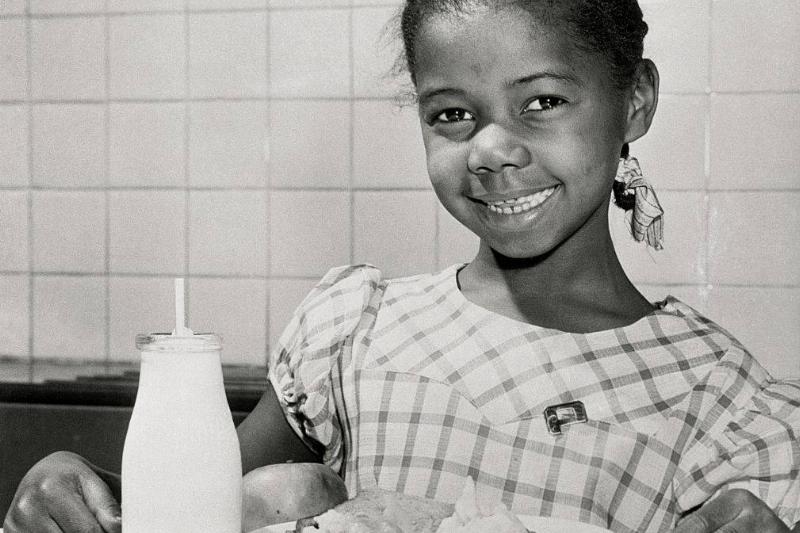 Girl with food 