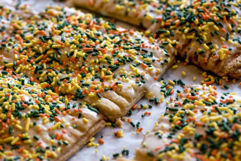 pop tarts Homemade pop tarts have sprinkles on top.
