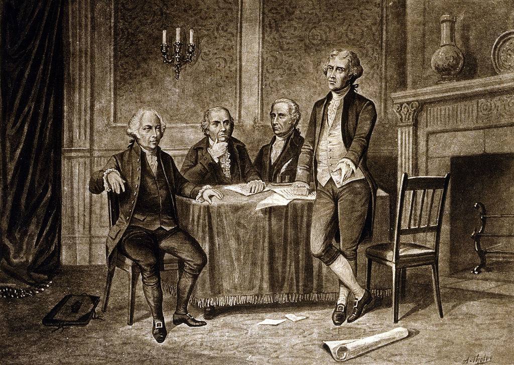 Picture of men at a table 